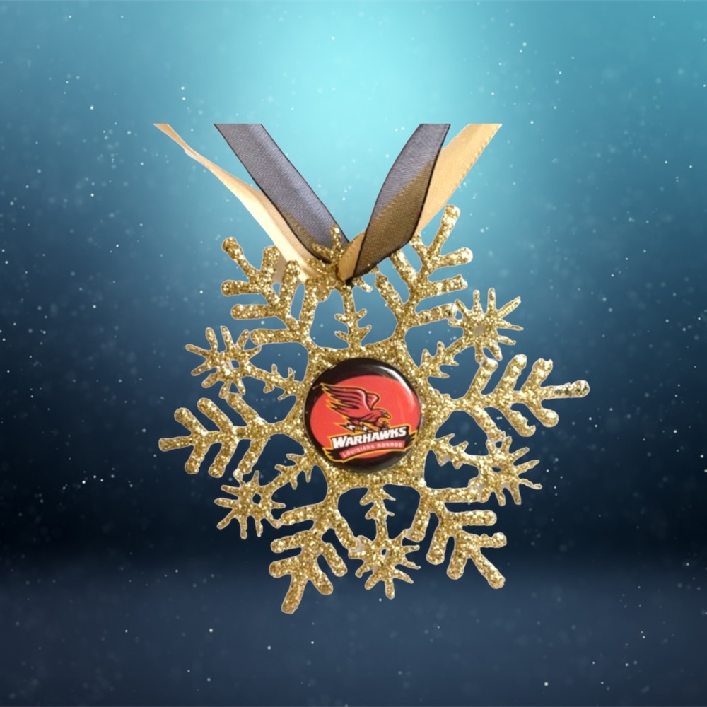 Univ of Louisiana WARHAWKS Handmade Snowflake *NEW*